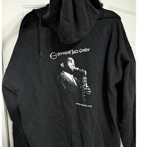 Vermont Jazz Center Charlie Parker Hoodie Sweatshirt Pullover Vintage Large